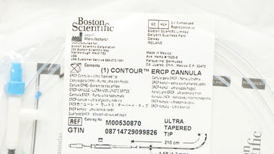 Boston Scientific M00530870 Contour ERCP Cannula Ultra Tapered Tip 5Frx210cm (x)